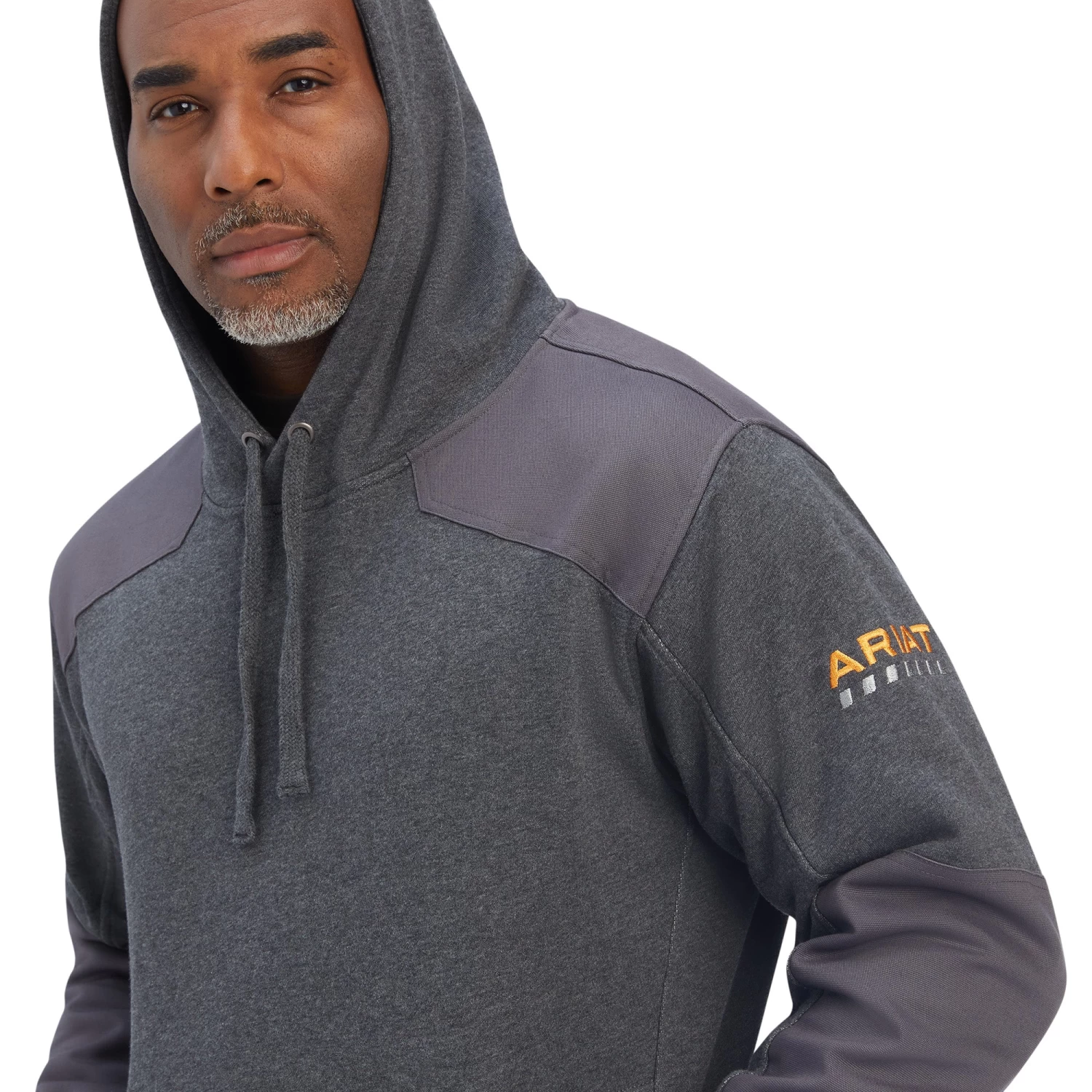 Ariat® Men's Rebar Workman DuraCanvas Charcoal Heather Hoodie 10041499 5 Ariat® Men's Rebar Workman DuraCanvas Charcoal Heather Hoodie 10041499 - Image 3