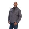Ariat Men's Rebar DuraCanvas Sherpa Lined Grey Jacket 10041505 -ARIAT Cowboy Gear F22 MNS WORK 10041505 front