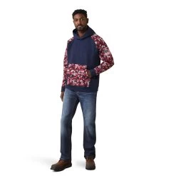 Ariat® Men's FR Dura Stretch Alloy Patriot Red Work Hoodie 10041617 -ARIAT Cowboy Gear F22 MNS WORK 10041617 full