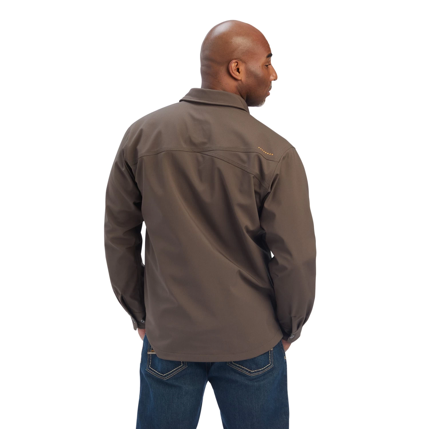 Ariat® Men's Rebar DuraStretch Utility Wren Brown Shirt Jacket 10041696 4 Ariat® Men's Rebar DuraStretch Utility Wren Brown Shirt Jacket 10041696 - Image 2