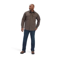 Ariat® Men's Rebar DuraStretch Utility Wren Brown Shirt Jacket 10041696 9 Ariat® Men's Rebar DuraStretch Utility Wren Brown Shirt Jacket 10041696 -ARIAT Cowboy Gear F22 MNS WORK 10041696 full