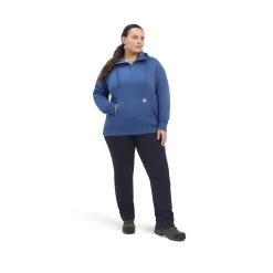Ariat® Ladies Rebar Skill Set 1/2 Zip Navy Pullover Hoodie 10041597 -ARIAT Cowboy Gear F22 WMS WORK 10041597 full plus
