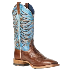 Ariat Men's Firecatcher Well Brown & Blue Lake Leather Boots 10035952