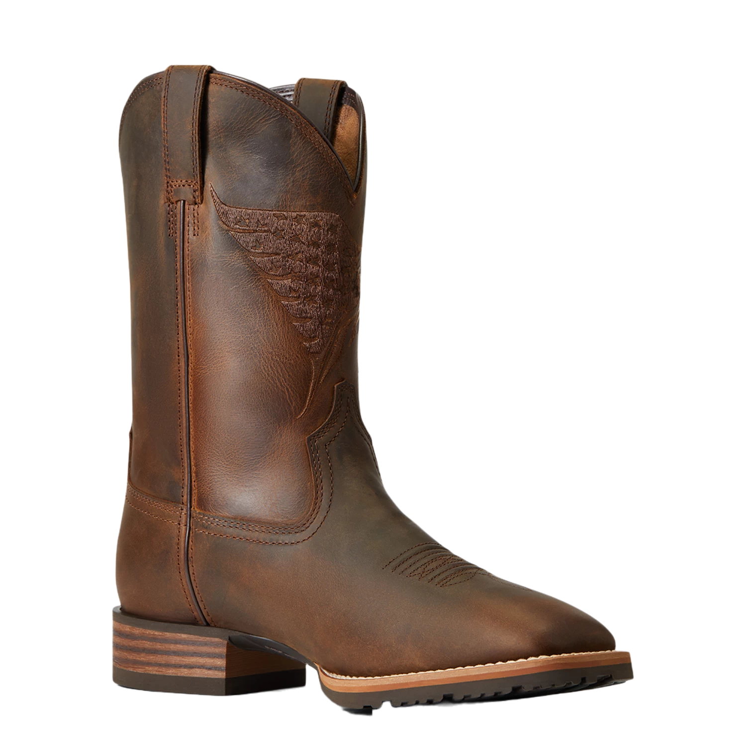 Ariat® Men's Hybrid Fly High Distressed Brown Square Toe Boots 10040419 3 Ariat® Men's Hybrid Fly High Distressed Brown Square Toe Boots 10040419