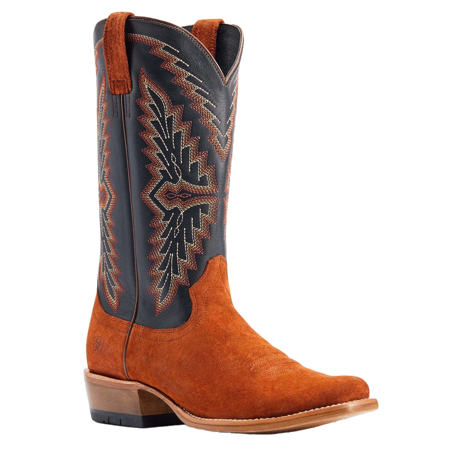 Ariat® Men's Futurity Showman Dark Copper Roughout & Black Western Boots 10044524 3 Ariat® Men's Futurity Showman Dark Copper Roughout & Black Western Boots 10044524