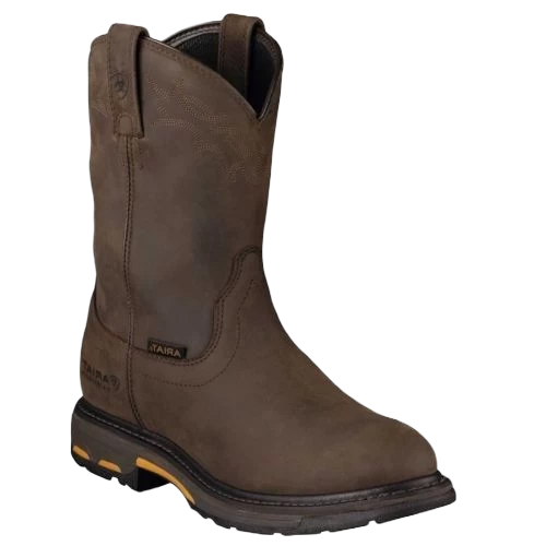 Ariat Men's WorkHog Pull-On H2O Oily Distressed Brown Boots 10001198 3 Ariat Men's WorkHog Pull-On H2O Oily Distressed Brown Boots 10001198