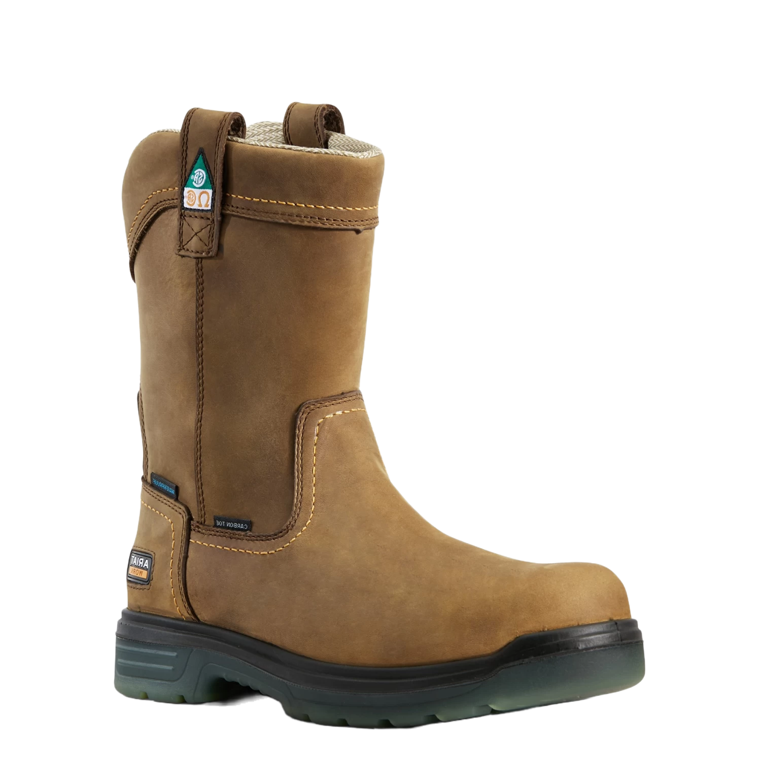 Ariat Men's Turbo Pull On Aged Bark Brown Work Boot 10029138 3 Ariat Men's Turbo Pull On Aged Bark Brown Work Boot 10029138