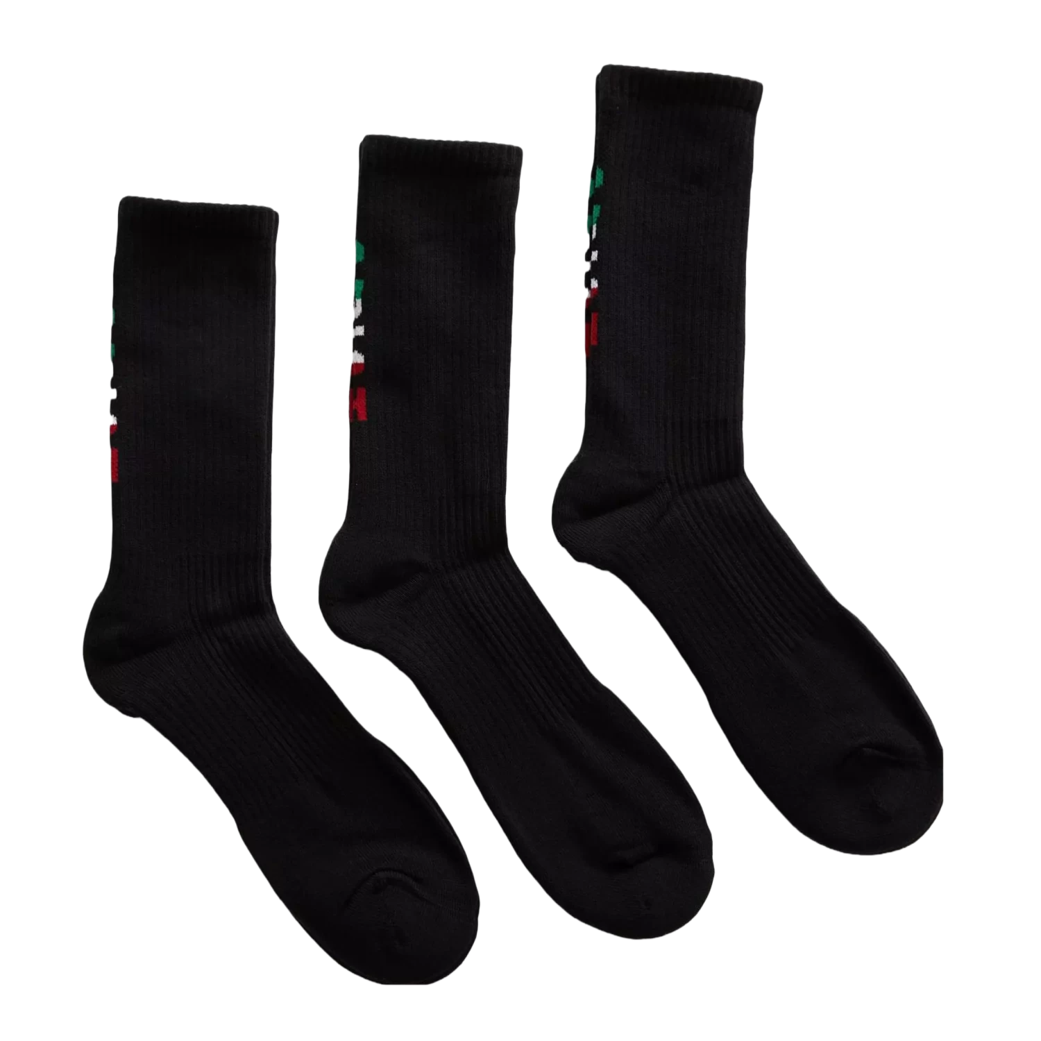 Ariat Premium 3 PK Mexico Black Crew Socks AR2239-003 3 Ariat Premium 3 PK Mexico Black Crew Socks AR2239-003