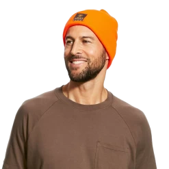 Ariat® Men's Rebar Bright Orange Insulated Watch Cap Beanie 10024504