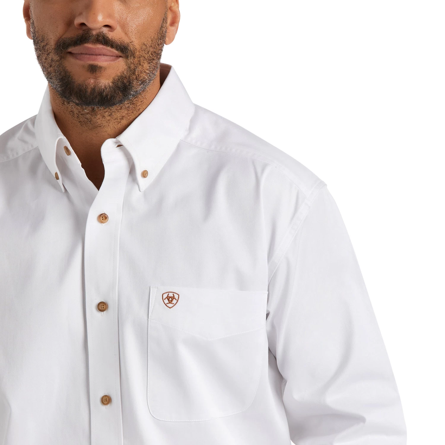 Ariat® Men's Solid Twill White Long Sleeve Button Shirt 10000503 4 Ariat® Men's Solid Twill White Long Sleeve Button Shirt 10000503 - Image 2