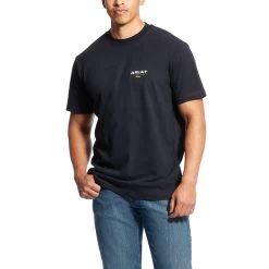 Ariat Men's Rebar Cotton Strong Logo Black T-shirt 10025405