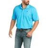 Ariat Men's Tek Polo Hawaiian Ocean Short Sleeve Shirt 10034955 -ARIAT Cowboy Gear S21 MNS WEST 10034955 front
