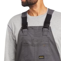 Ariat® Mens Rebar DuraCanvas Unlined Grey Bibs 10034653 -ARIAT Cowboy Gear S21 MNS WORK 10034653 detail02