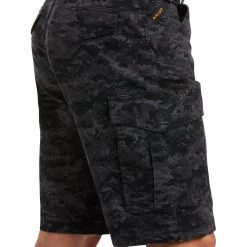 Ariat Mens Rebar Relaxed Durastretch Black Camo Cargo Shorts 10034682 -ARIAT Cowboy Gear S21 MNS WORK 10034682 detail01