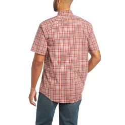 Ariat® Men's Rebar Made Tough Durastretch Dark OL Plaid Shirt 10035297 -ARIAT Cowboy Gear S21 MNS WORK 10035297 back