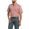 Ariat® Men's Rebar Made Tough Durastretch Dark OL Plaid Shirt 10035297 -ARIAT Cowboy Gear S21 MNS WORK 10035297 front