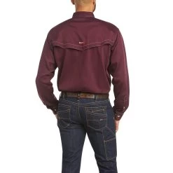 Ariat Men's FR Vented Malbec Work Shirt 10035432 9 Ariat Men's FR Vented Malbec Work Shirt 10035432 -ARIAT Cowboy Gear S21 MNS WORK 10035432 back