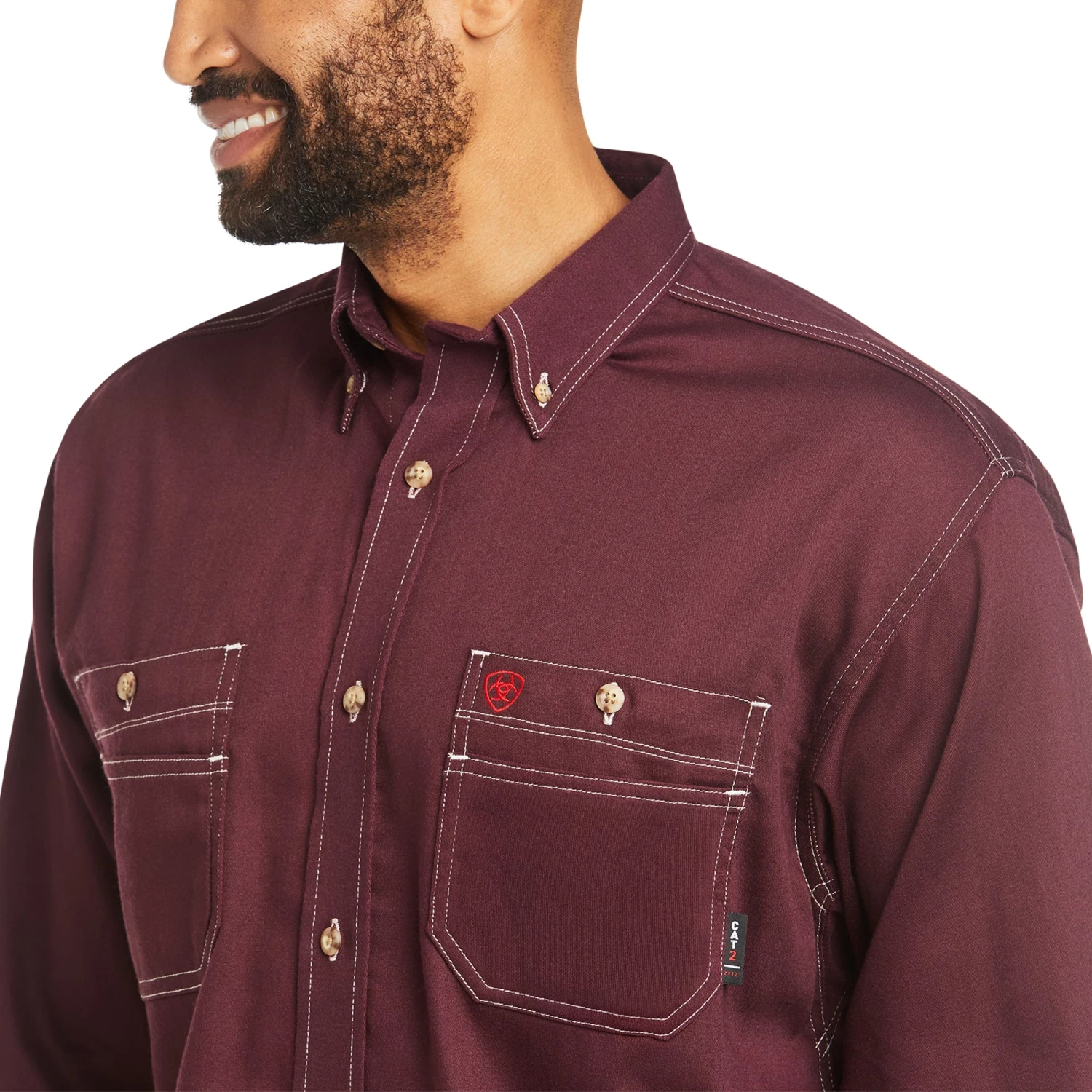 Ariat Men's FR Vented Malbec Work Shirt 10035432 4 Ariat Men's FR Vented Malbec Work Shirt 10035432 - Image 2
