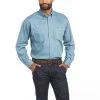 Ariat Men's FR Vented Steel Blue Work Shirt 10035433 -ARIAT Cowboy Gear S21 MNS WORK 10035433 front