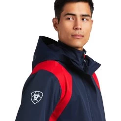Ariat Men's Spectator Waterproof Navy Team Jacket 10039212 9 Ariat Men's Spectator Waterproof Navy Team Jacket 10039212 -ARIAT Cowboy Gear S22 MNS ENGL 10039212 detail01