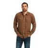 Ariat® Men's Malt Ball Jurlington Retro Long Sleeve Shirt 10039201 -ARIAT Cowboy Gear S22 MNS WEST 10039201 front