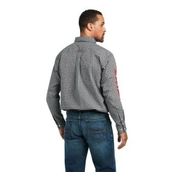 Ariat® Men's Team Russ Black Button Down Shirt 10039242 -ARIAT Cowboy Gear S22 MNS WEST 10039242 back 1