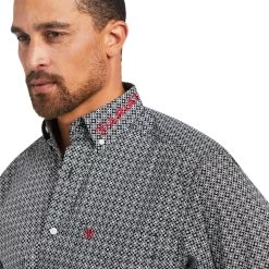 Ariat® Men's Team Russ Black Button Down Shirt 10039242 -ARIAT Cowboy Gear S22 MNS WEST 10039242 detail01 1