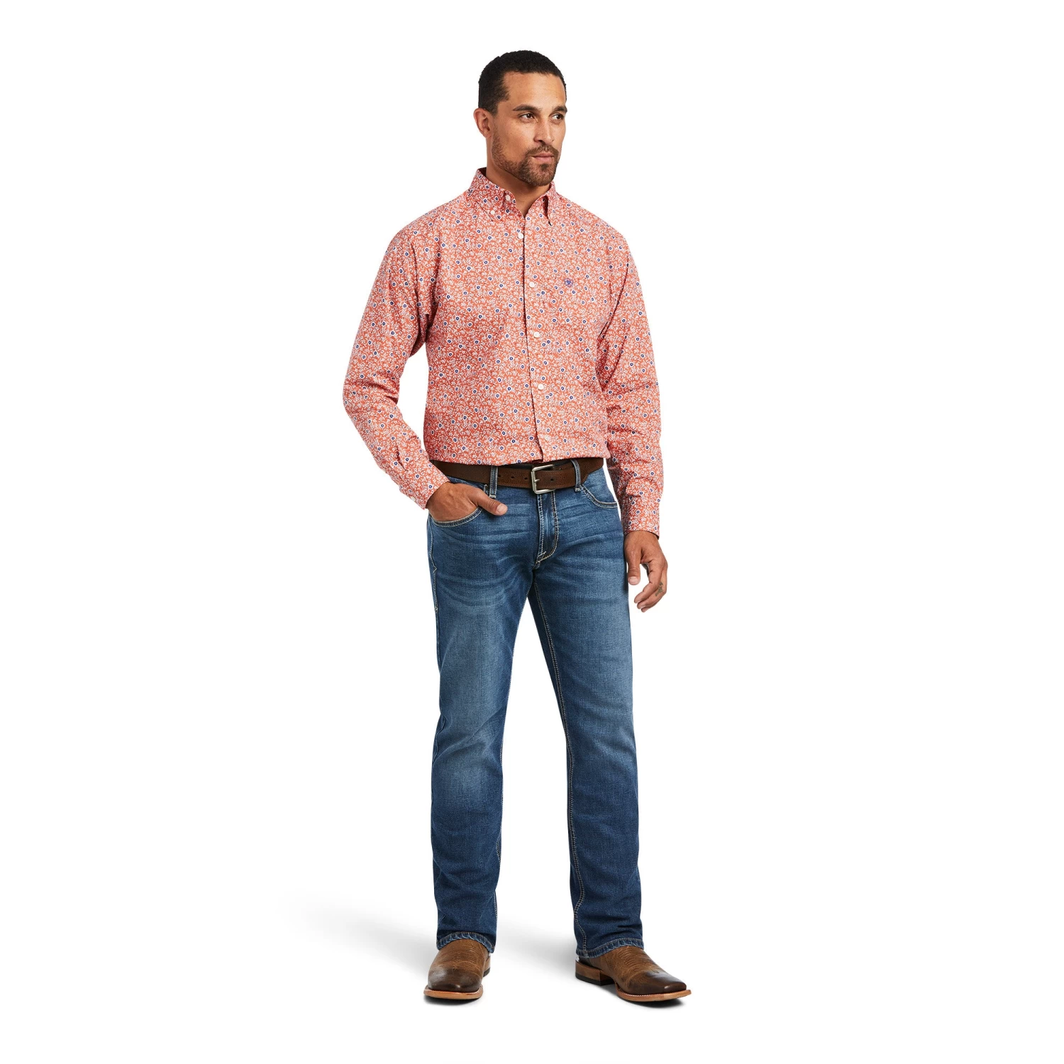 Ariat® Men's Alejandro Classic Ginger Spice Long Sleeve Shirt 10039250 6 Ariat® Men's Alejandro Classic Ginger Spice Long Sleeve Shirt 10039250 - Image 4