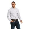Ariat® Men's Ivan Fitted Long Sleeve White Button Up Shirt 10039252 -ARIAT Cowboy Gear S22 MNS WEST 10039252 front