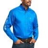 Ariat® Men's Team Logo Twill Dierectoire Blue Button Up Shirt 10039370 -ARIAT Cowboy Gear S22 MNS WEST 10039370 front 79a519f1 c03f 4e62 8ff7 f91a3a894253