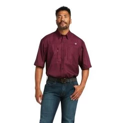 Ariat Men's Ventek Zinfandel Swest Short Sleeve Shirt 10039374