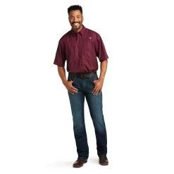 Ariat Men's Ventek Zinfandel Swest Short Sleeve Shirt 10039374 -ARIAT Cowboy Gear S22 MNS WEST 10039374 full