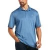 Ariat Men's Charger 23.0 Ensign Blue Polo Short Sleeve Shirt 10039417 -ARIAT Cowboy Gear S22 MNS WEST 10039417 full
