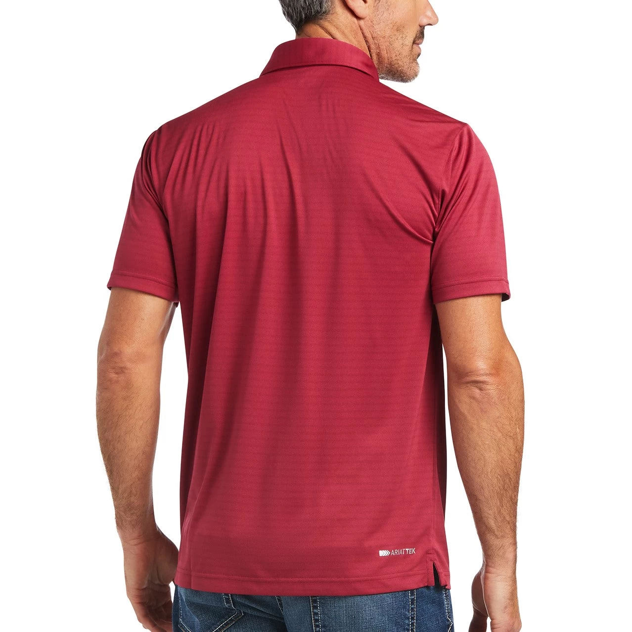 Ariat® Men's Oxford Stripe Rubaiyat Polo Short Sleeve Shirt 10039557 4 Ariat® Men's Oxford Stripe Rubaiyat Polo Short Sleeve Shirt 10039557 - Image 2