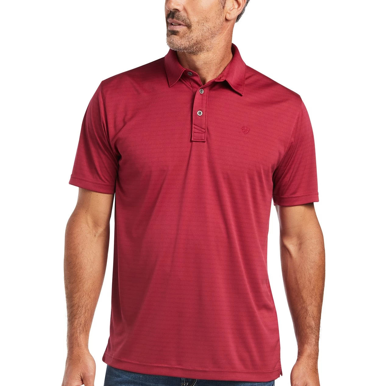 Ariat® Men's Oxford Stripe Rubaiyat Polo Short Sleeve Shirt 10039557 3 Ariat® Men's Oxford Stripe Rubaiyat Polo Short Sleeve Shirt 10039557