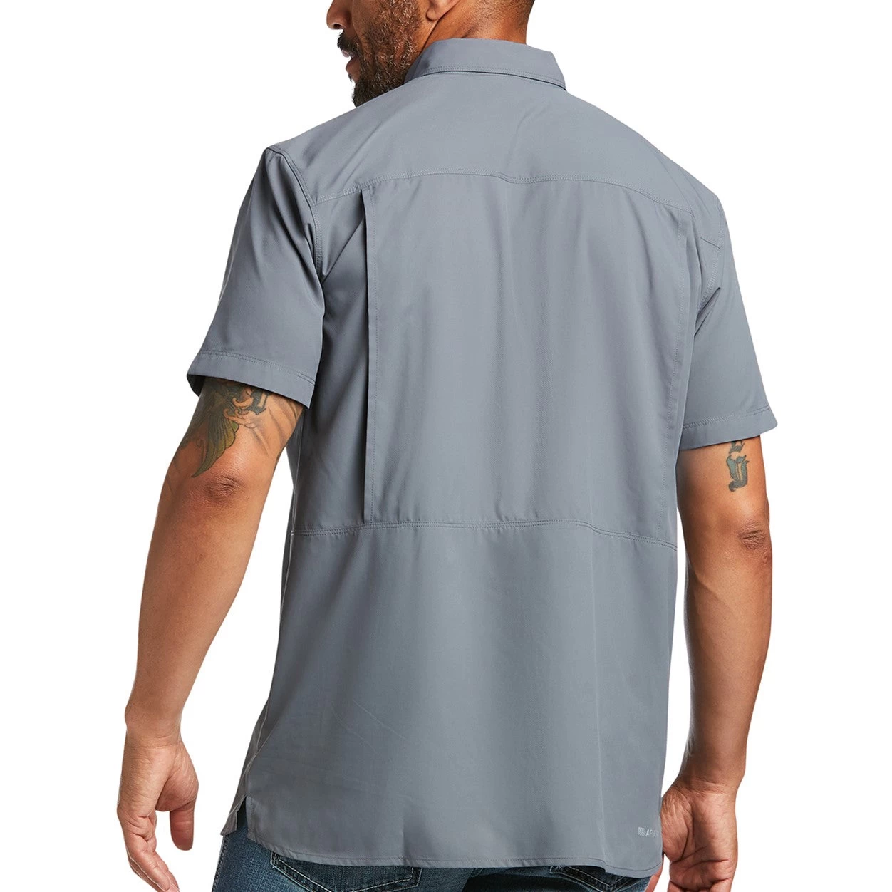 Ariat® Men's VentTEK Outbound Fitted Grey Button Down Shirt 10039577 4 Ariat® Men's VentTEK Outbound Fitted Grey Button Down Shirt 10039577 - Image 2
