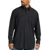 Ariat Men's VentTEK Outbound Classic Black Long Sleeve Shirt 10039581 -ARIAT Cowboy Gear S22 MNS WEST 10039581 front
