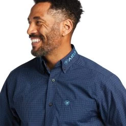 Ariat Men's Pro Series Team Sully Navy Button Down Shirt 10039693 -ARIAT Cowboy Gear S22 MNS WEST 10039693 detail01