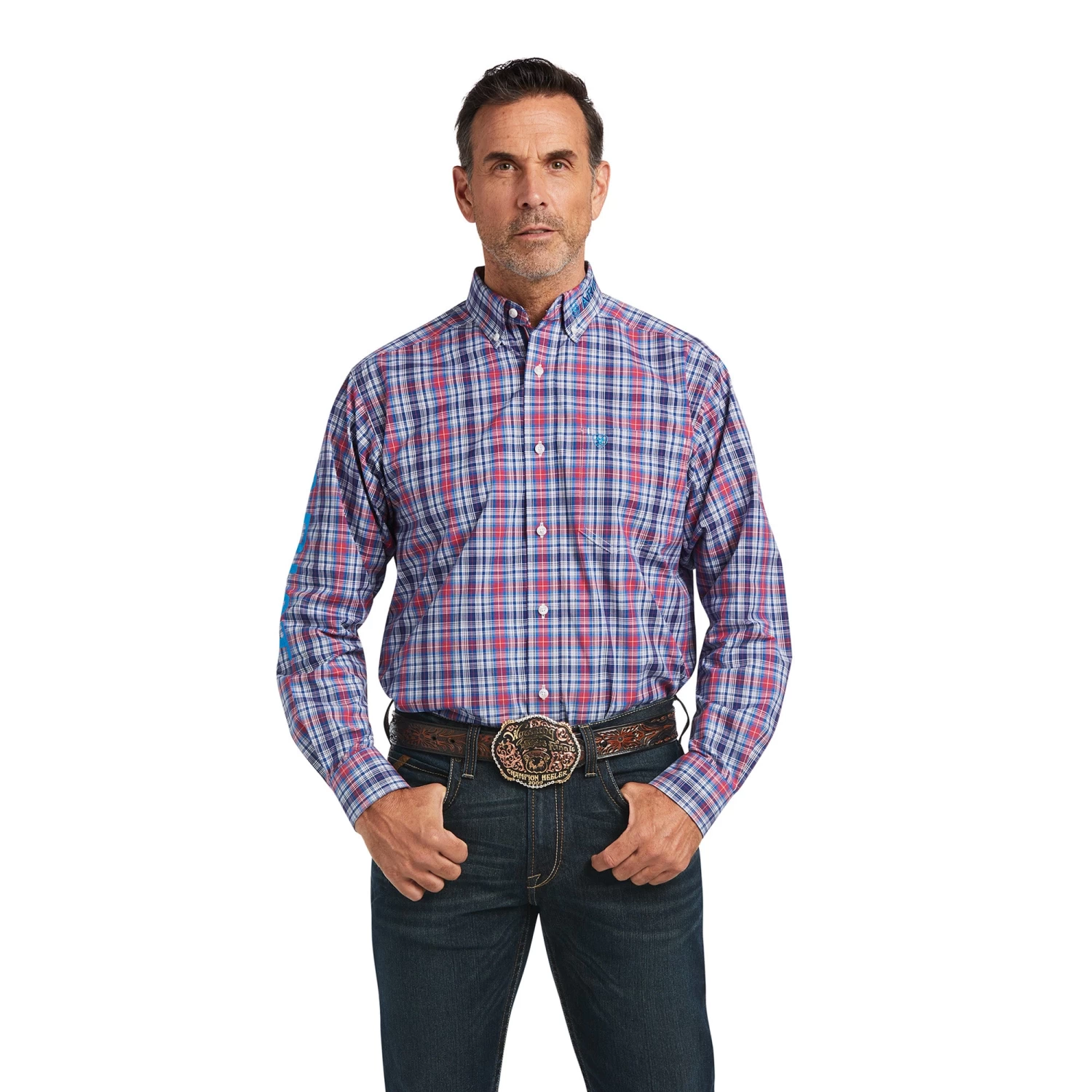 Ariat® Men's Pro Team Classic Button Down T-Shirt 10039733 3 Ariat® Men's Pro Team Classic Button Down T-Shirt 10039733