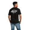 Ariat® Men's Short Sleeve Woodlands Black T-Shirt 10039922 -ARIAT Cowboy Gear S22 MNS WEST 10039922 back