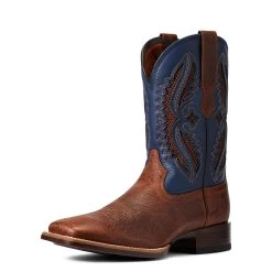 Ariat® Men's VentTEK™ 360° Rowder Tan & Blue Boots 10040238 10 Ariat® Men's VentTEK™ 360° Rowder Tan & Blue Boots 10040238 -ARIAT Cowboy Gear S22 MNS WEST 10040238 3 4 front