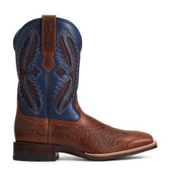 Ariat® Men's VentTEK™ 360° Rowder Tan & Blue Boots 10040238 9 Ariat® Men's VentTEK™ 360° Rowder Tan & Blue Boots 10040238 -ARIAT Cowboy Gear S22 MNS WEST 10040238 side