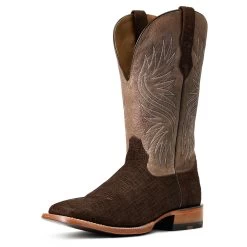 Ariat Men's Circuit Rockridge Dark Coffee & Conch Tan Boots 10040241 -ARIAT Cowboy Gear S22 MNS WEST 10040241 3 4 front