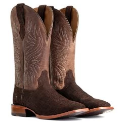 Ariat Men's Circuit Rockridge Dark Coffee & Conch Tan Boots 10040241 -ARIAT Cowboy Gear S22 MNS WEST 10040241 pair