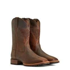 Ariat® Men's Hybrid Fly High Distressed Brown Square Toe Boots 10040419 13 Ariat® Men's Hybrid Fly High Distressed Brown Square Toe Boots 10040419 -ARIAT Cowboy Gear S22 MNS WEST 10040419 pair
