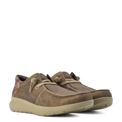 Ariat Men's Hilo Stretch Lace Dark Tan & Rust Aztec Shoe 10040445 -ARIAT Cowboy Gear S22 MNS WEST 10040445 pair