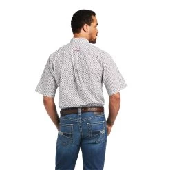 Ariat® Men's Fionn White Classic Fit Button Down Shirt 10040565 -ARIAT Cowboy Gear S22 MNS WEST 10040565 back