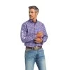 Ariat® Men's Pro Team Slane Classic Purple Dawn Button Down 10040572 -ARIAT Cowboy Gear S22 MNS WEST 10040572 front