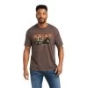 Ariat® Men's Tractor Graphic Brown Heather T-Shirt 10040866 -ARIAT Cowboy Gear S22 MNS WEST 10040866 front