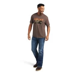 Ariat® Men's Tractor Graphic Brown Heather T-Shirt 10040866 -ARIAT Cowboy Gear S22 MNS WEST 10040866 full